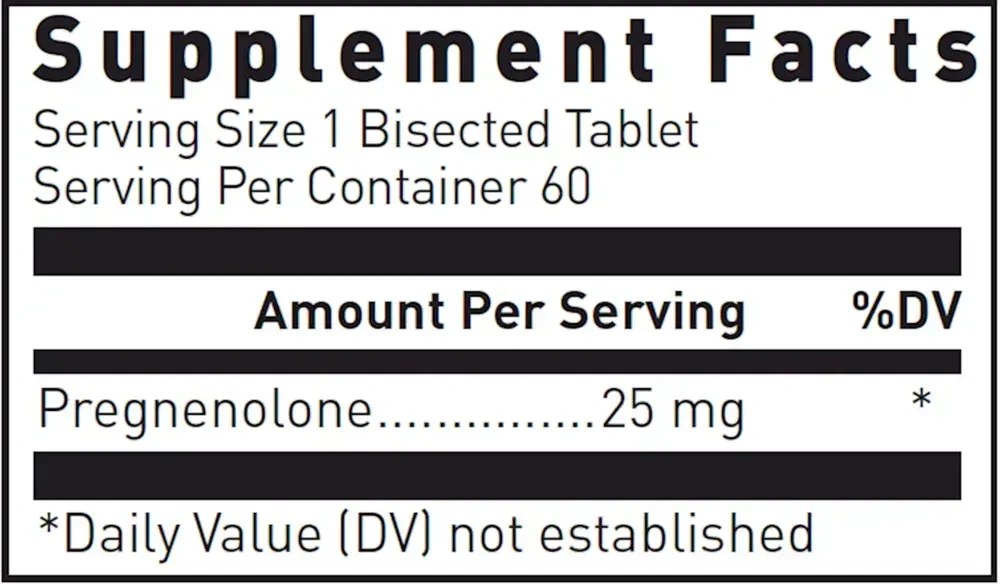 Product image for Pregnenolone 25mg.