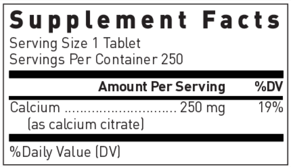 Product image for Calcium Citrate (250mg).