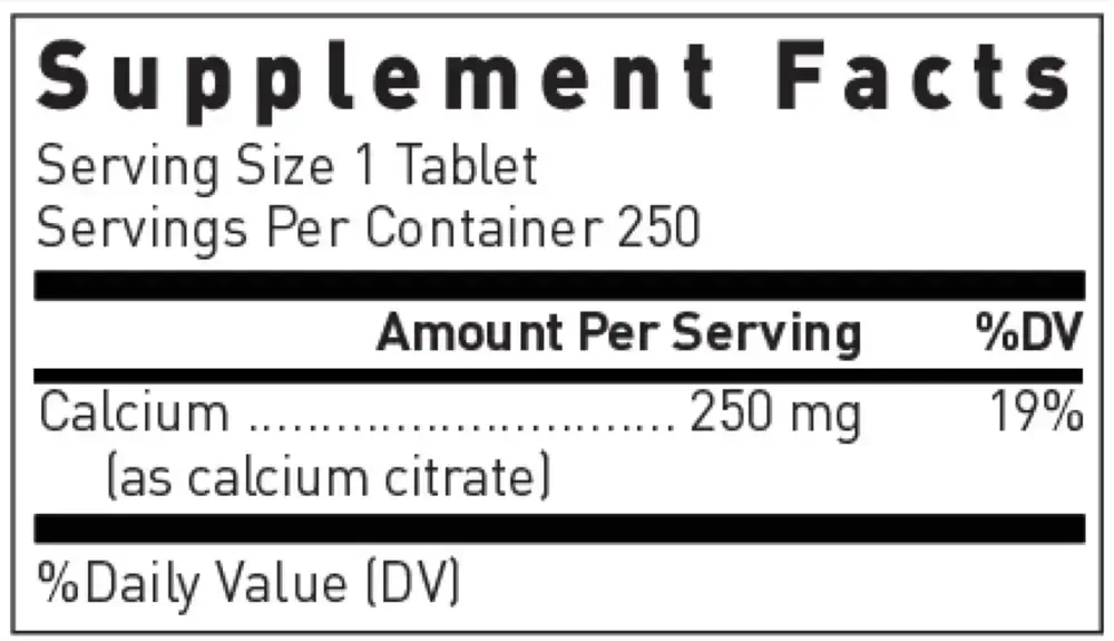 Product image for Calcium Citrate (250mg).