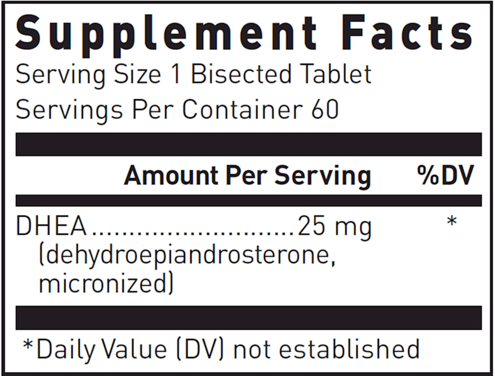 Product image for DHEA 25mg (Dissolvable Tablet).