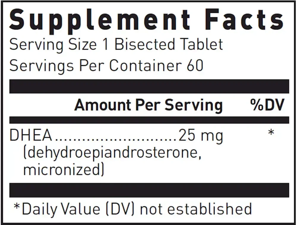 Product image for DHEA 25mg (Dissolvable Tablet).