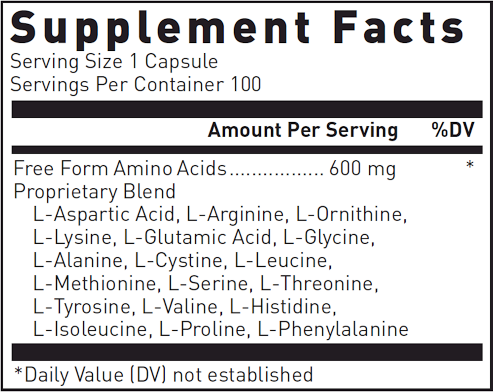 Product image for Free Form Amino Caps.