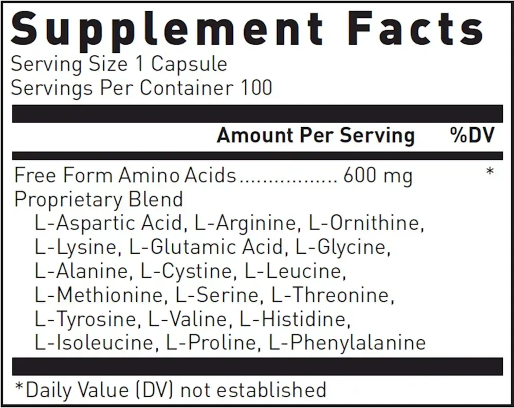 Product image for Free Form Amino Caps.
