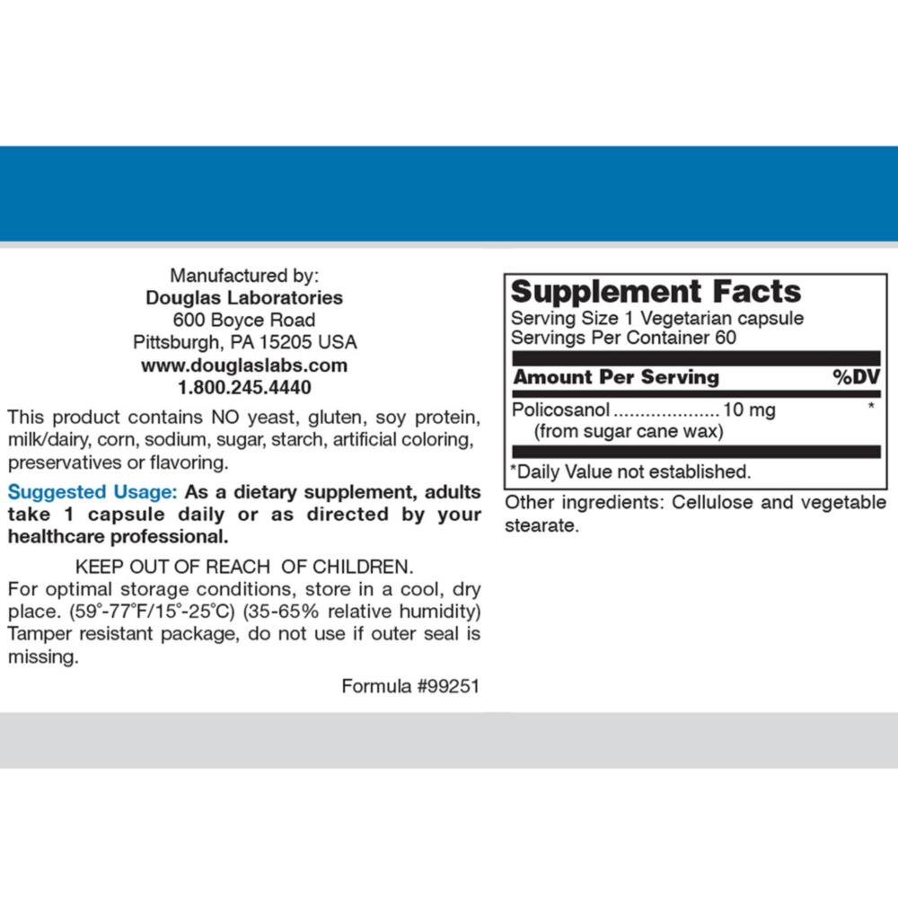 Product image for Policosanol 10mg.