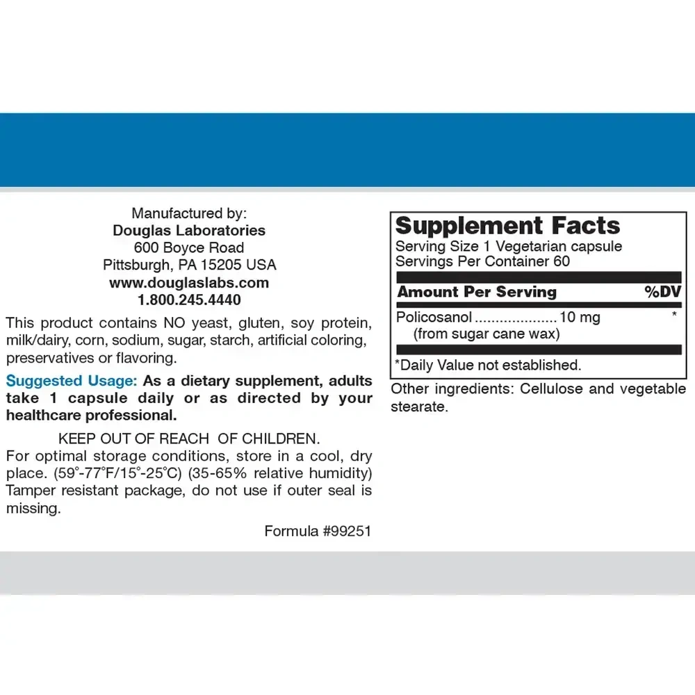 Product image for Policosanol 10mg.