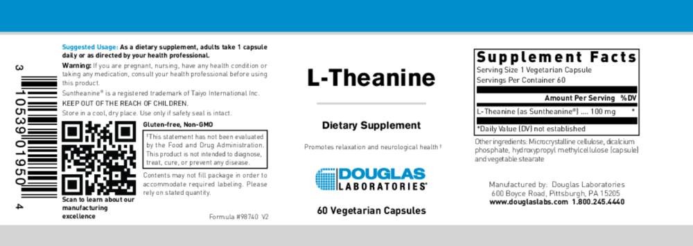 Product image for L-Theanine 100mg.