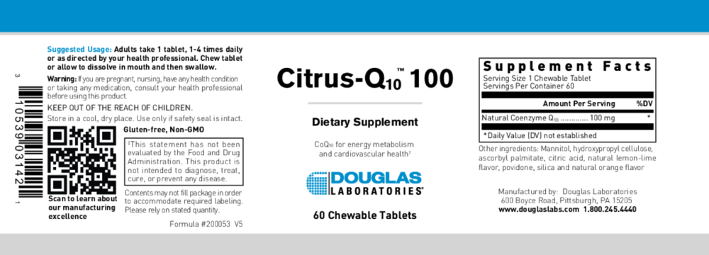Product image for Citrus-Q10 100 (100mg).