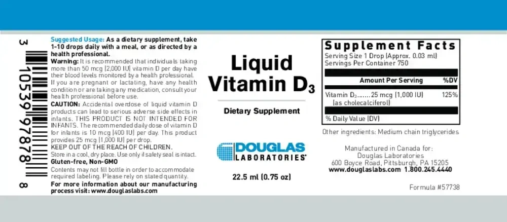 Product image for Liquid Vitamin D3.