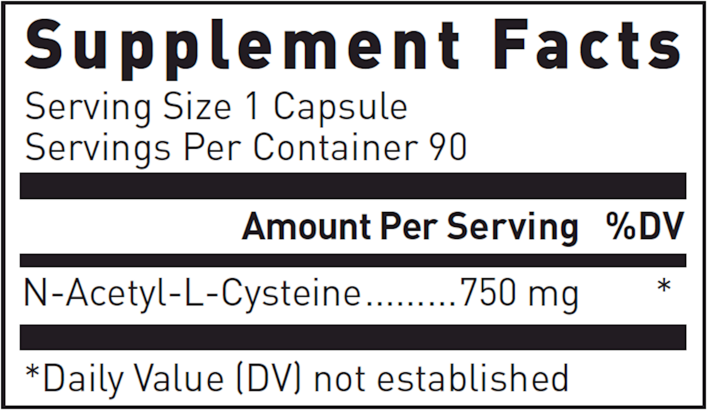 Product image for N-Acetyl-L-Cysteine 900 mg 90c.