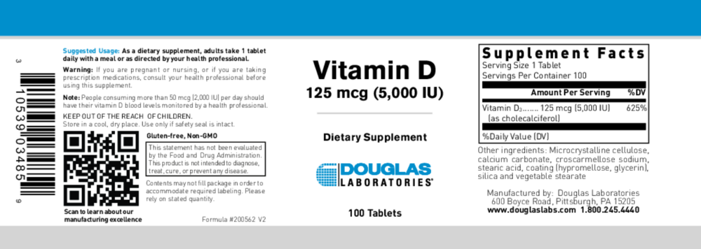 Product image for Vitamin D 5,000 i.u..