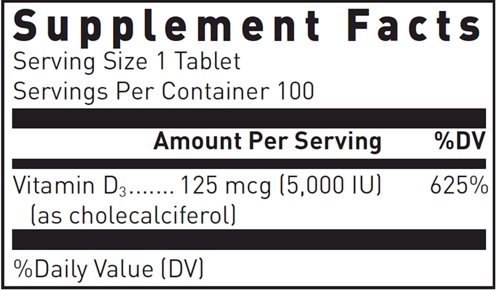 Product image for Vitamin D 5,000 i.u..