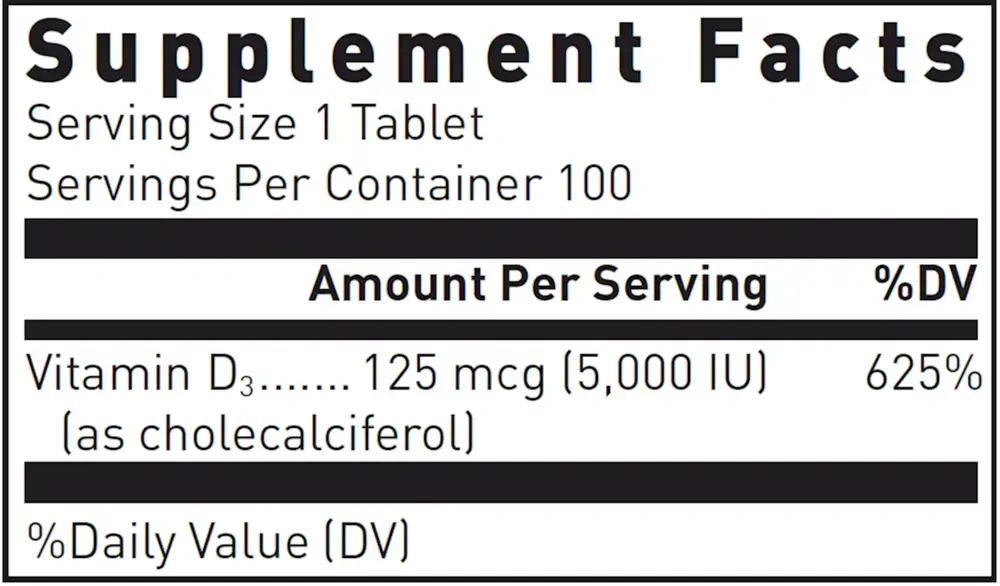 Product image for Vitamin D 5,000 i.u..