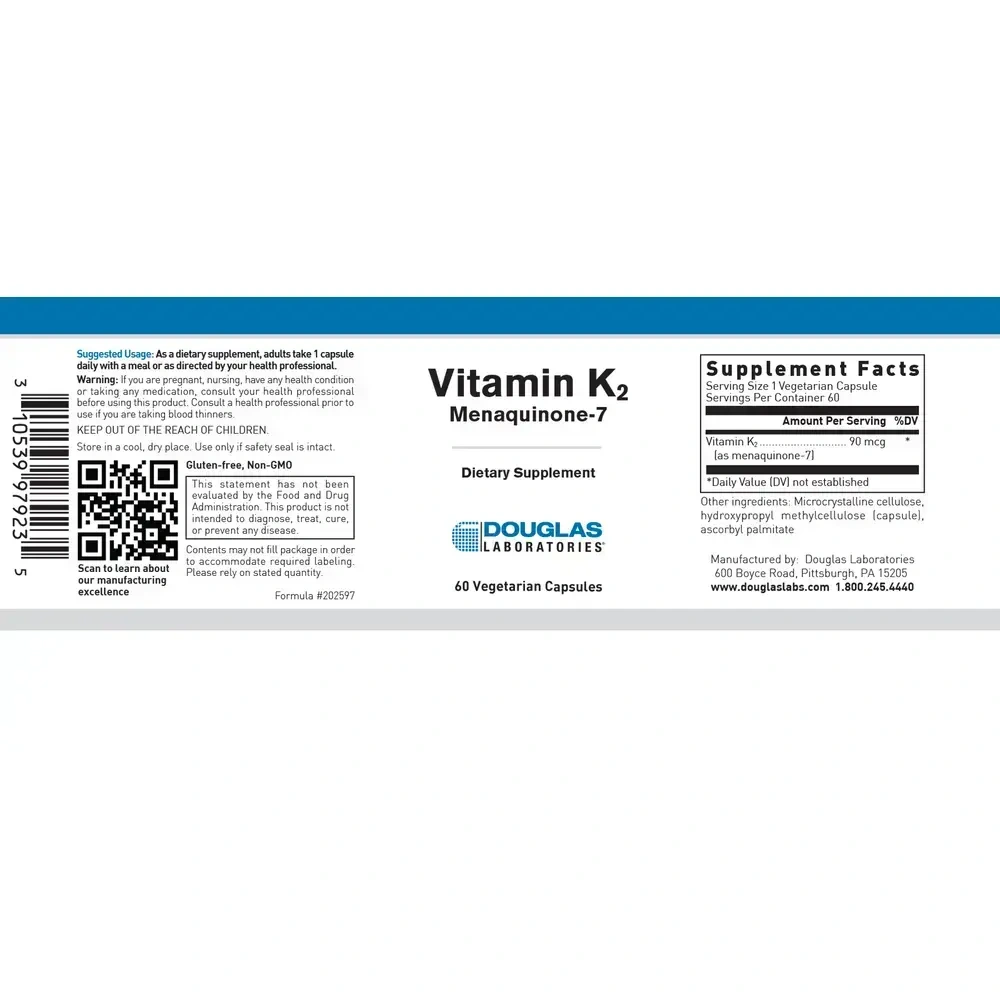 Product image for Vitamin K2 w/Menaquinone-7 (Soy-Free).