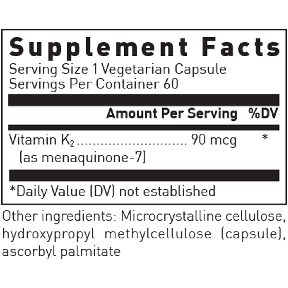 Product image for Vitamin K2 w/Menaquinone-7 (Soy-Free).
