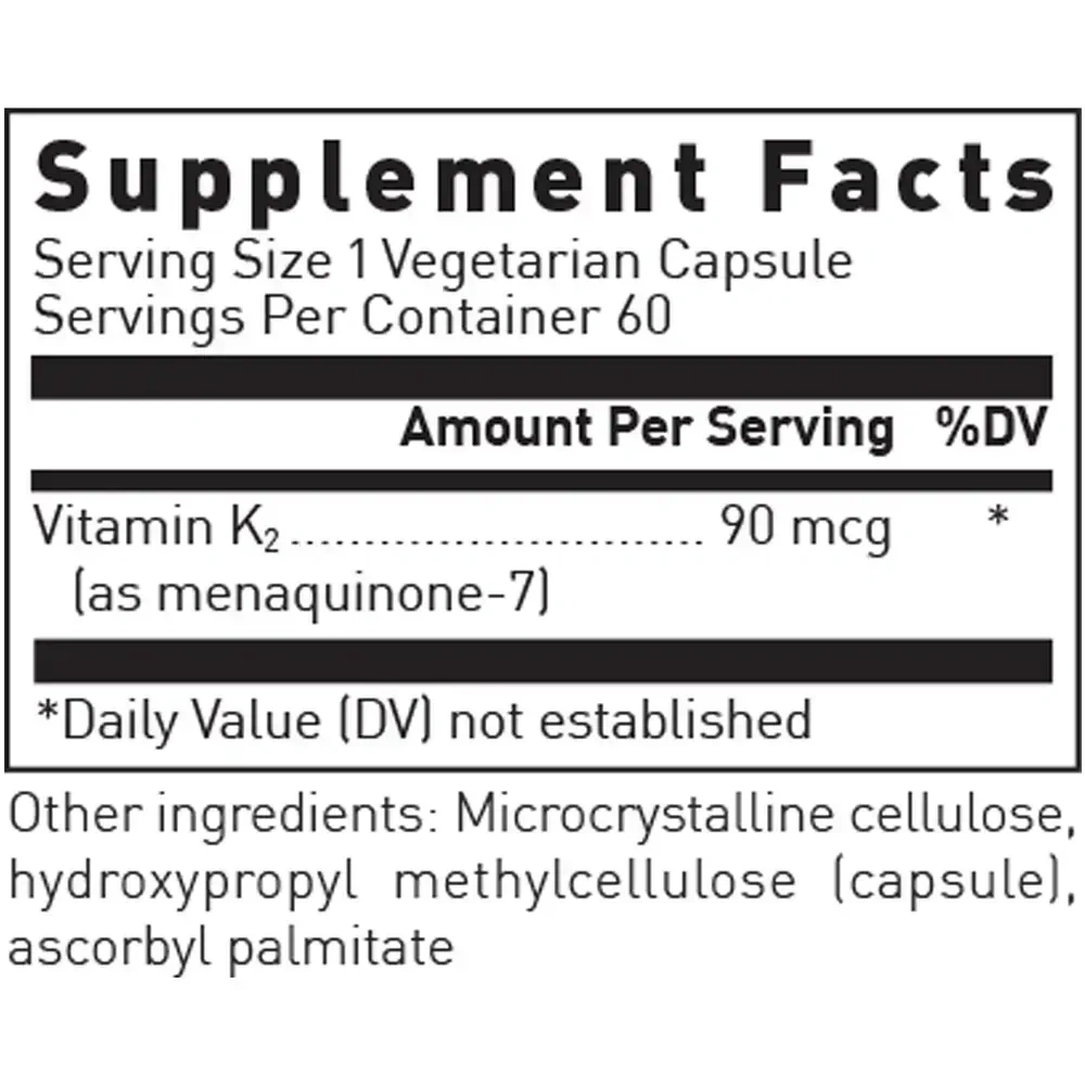 Product image for Vitamin K2 w/Menaquinone-7 (Soy-Free).