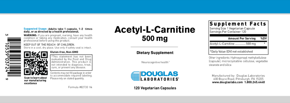 Product image for Acetyl L-Carnitine 500mg.