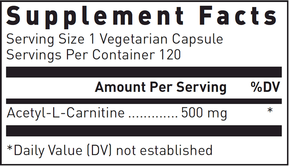 Product image for Acetyl L-Carnitine 500mg.