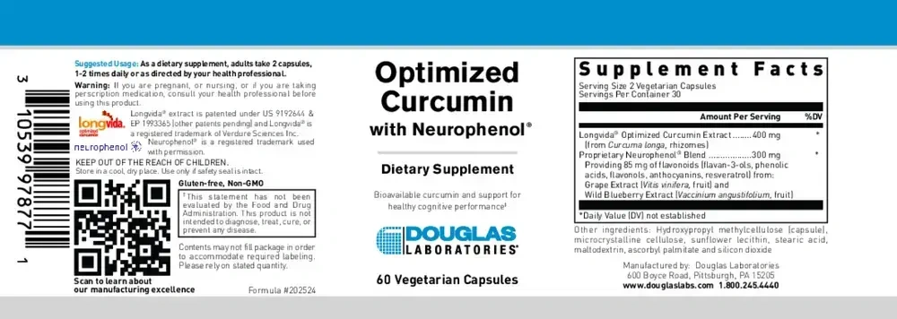 Product image for Optimized Curcumin w/Neurophenol.
