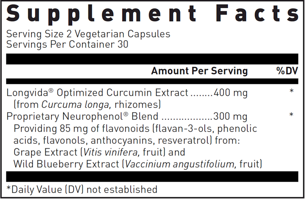 Product image for Optimized Curcumin w/Neurophenol.