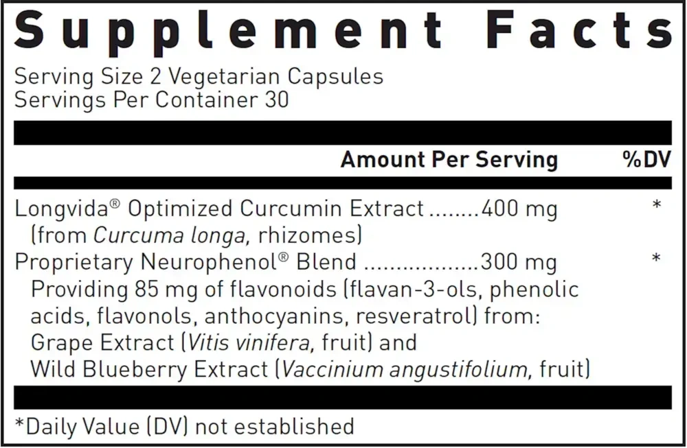 Product image for Optimized Curcumin w/Neurophenol.