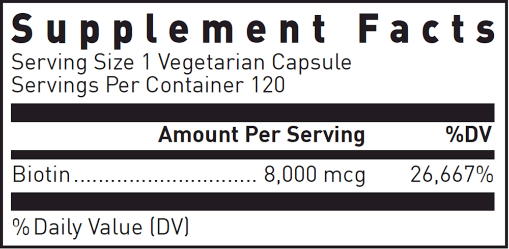 Product image for Biotin 8mg.
