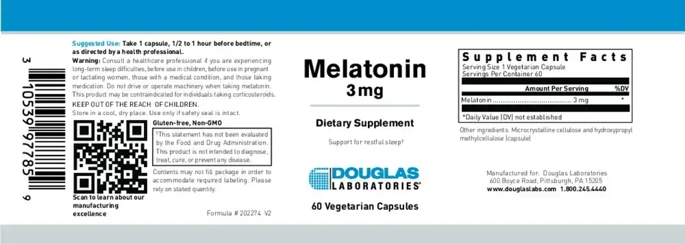 Product image for Melatonin 3mg.