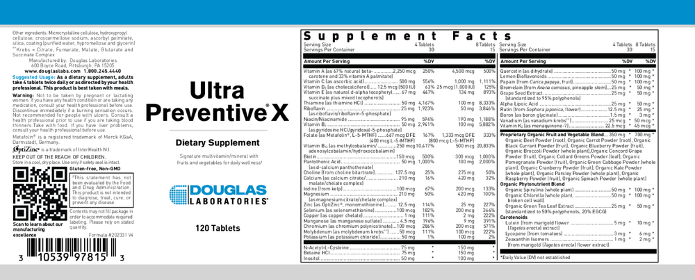 Product image for Ultra Preventive X Tablets.