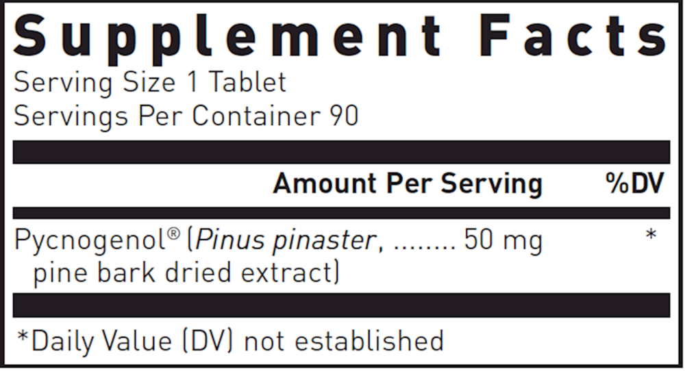 Product image for Pycnogenol 50mg.