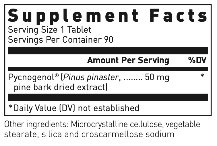 Product image for Pycnogenol 50mg.