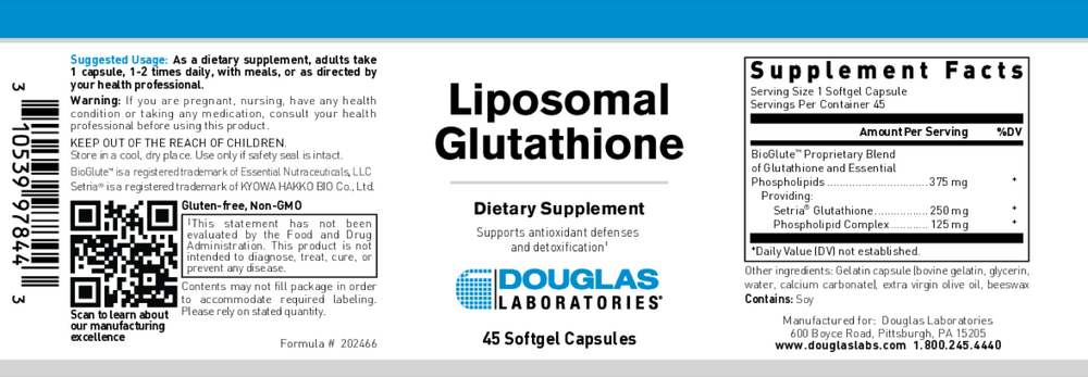 Product image for Liposomal Glutathione.
