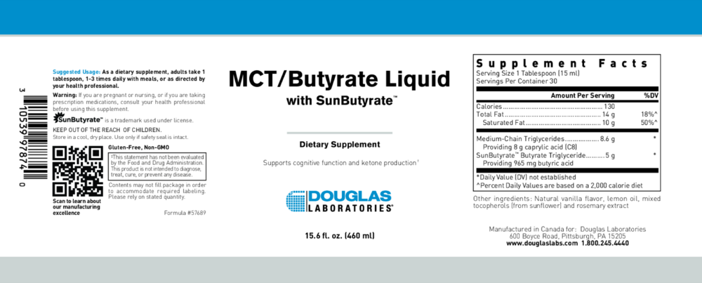 Product image for MCT/Butyrate Liquid with SunButyrate™.