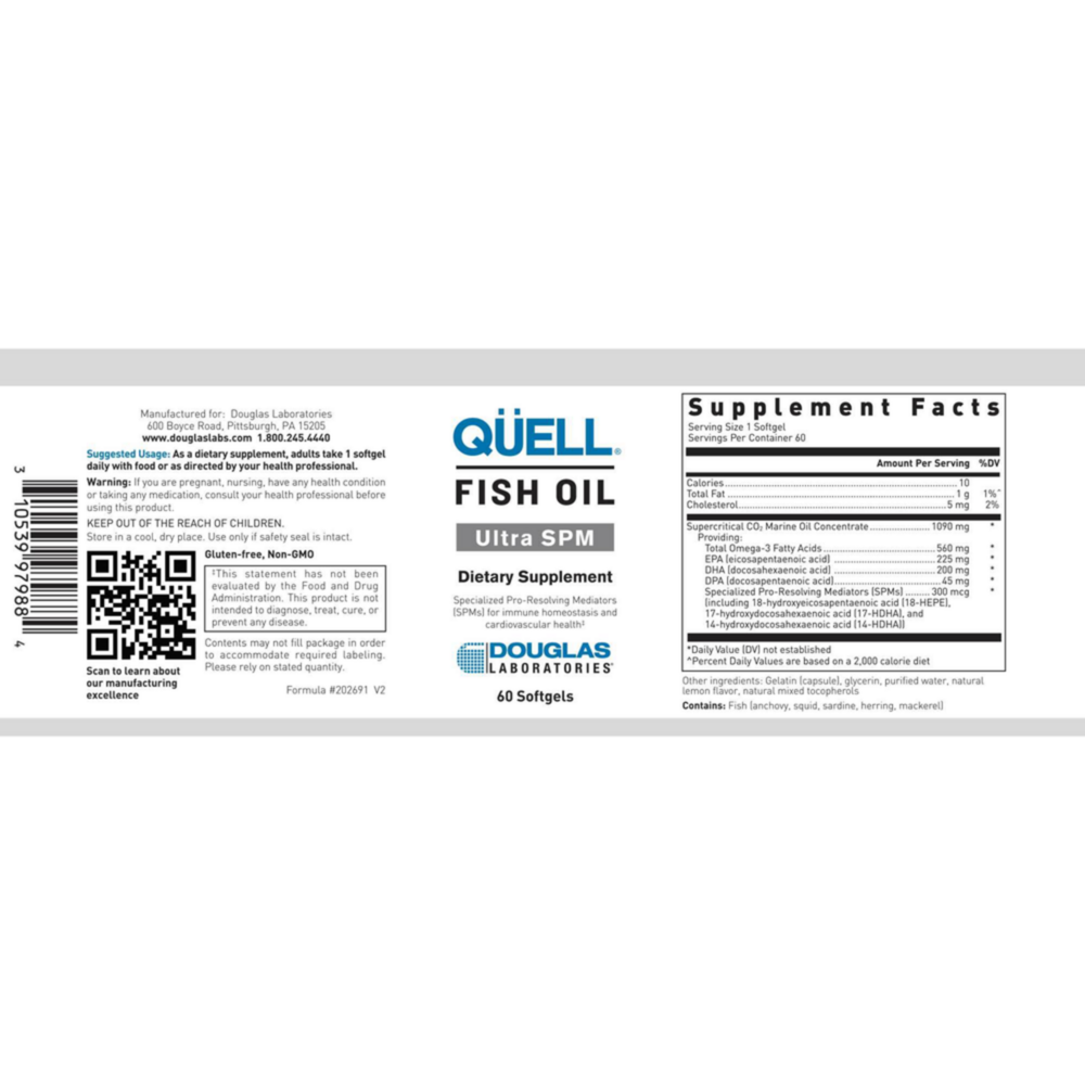 Product image for QÜELL® Fish Oil Ultra SPM.