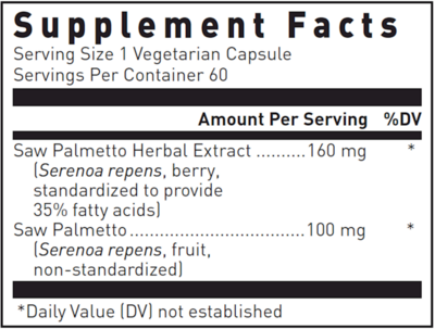 Saw Palmetto Max-V (California Only) 60 capsules