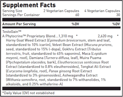 Testogain (California Only) 120 capsules
