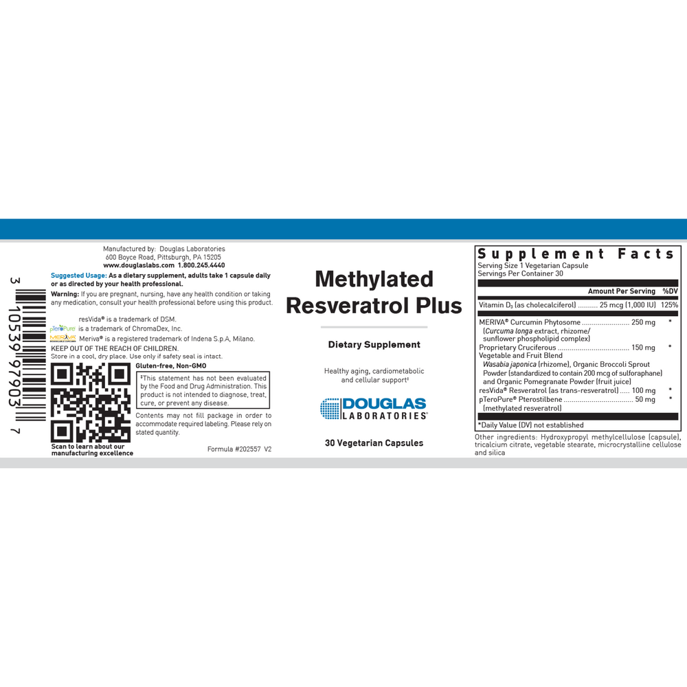 Product image for Methylated Resveratrol Plus.