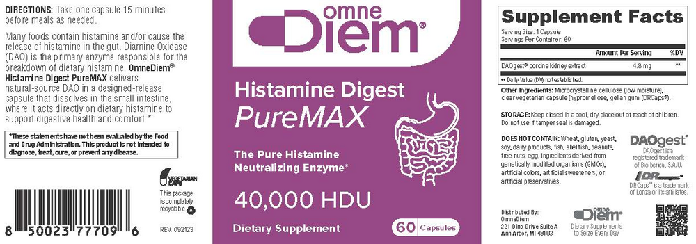 Product image for Histamine Digest Puremax.