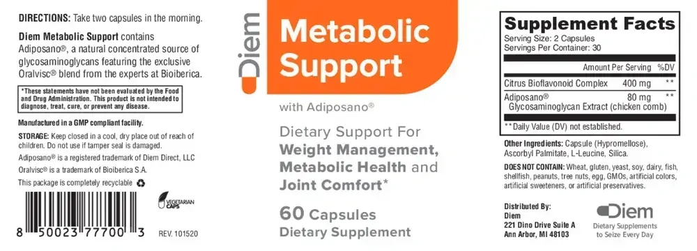 Product image for Metabolic Support.