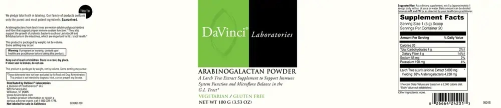 Product image for Arabinogalactan Powder.