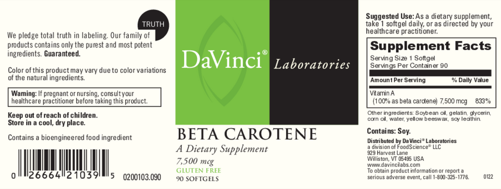 Product image for Beta Carotene.