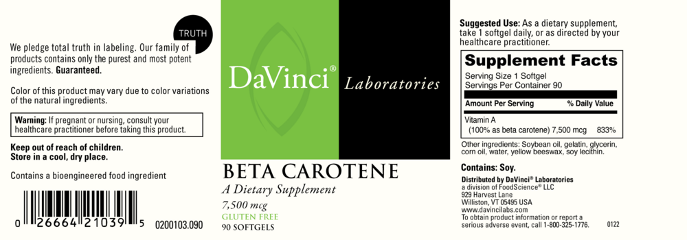 Product image for Beta Carotene.