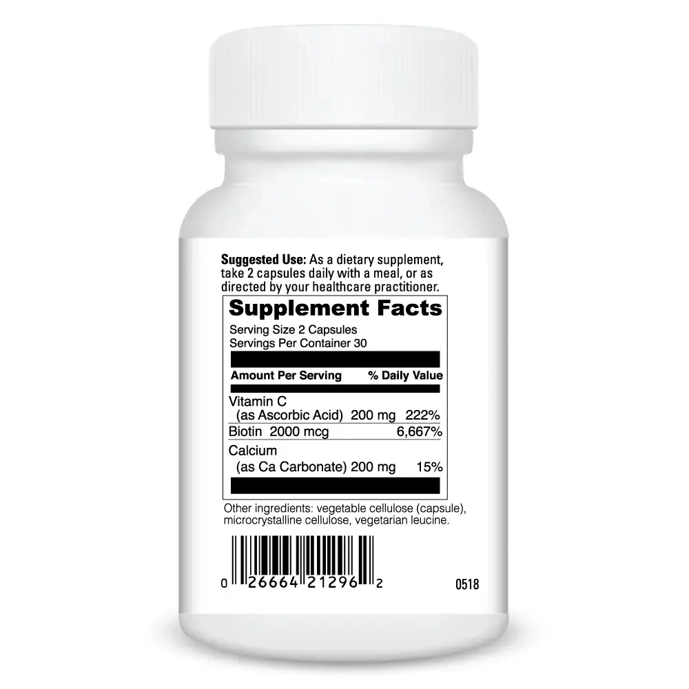 Product image for Biotin 2000 mcg with Vitamin C.