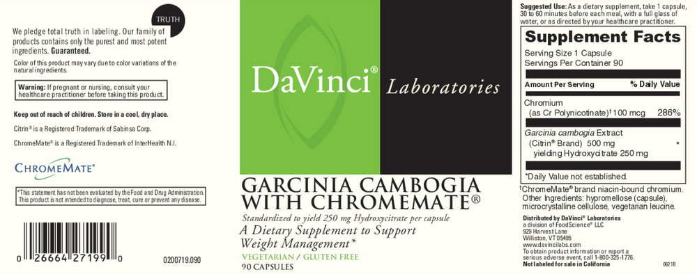 Product image for Garcinia Cambogia w&#x2F; Chromemate.