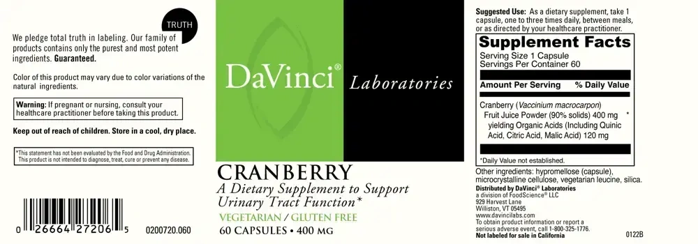 Product image for Cranberry 400mg.