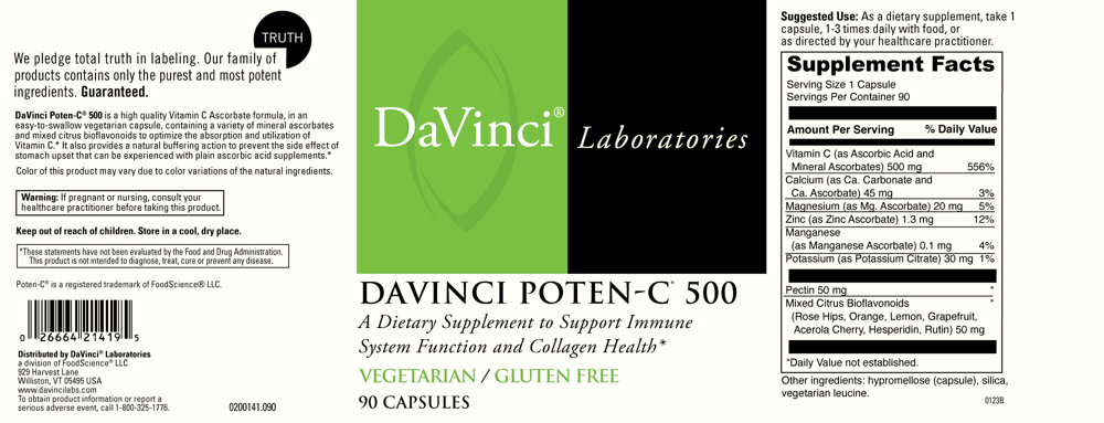 Product image for DaVinci Poten C 500mg.