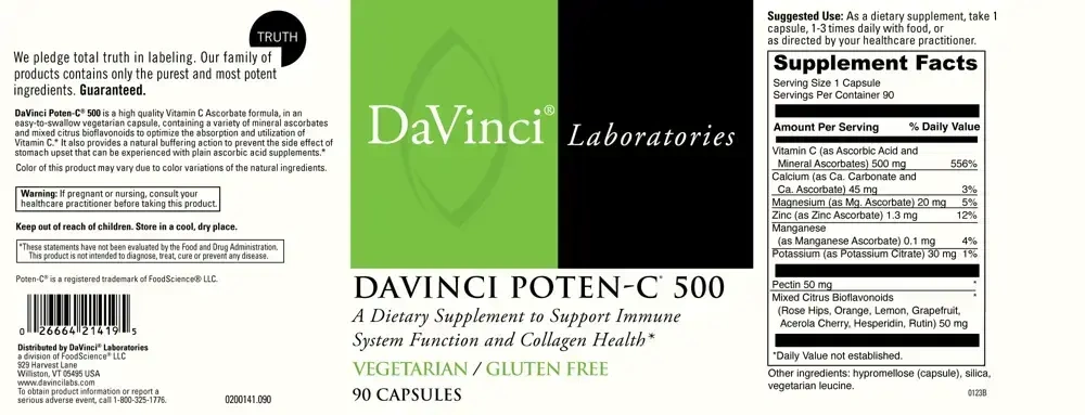 Product image for DaVinci Poten C 500mg.