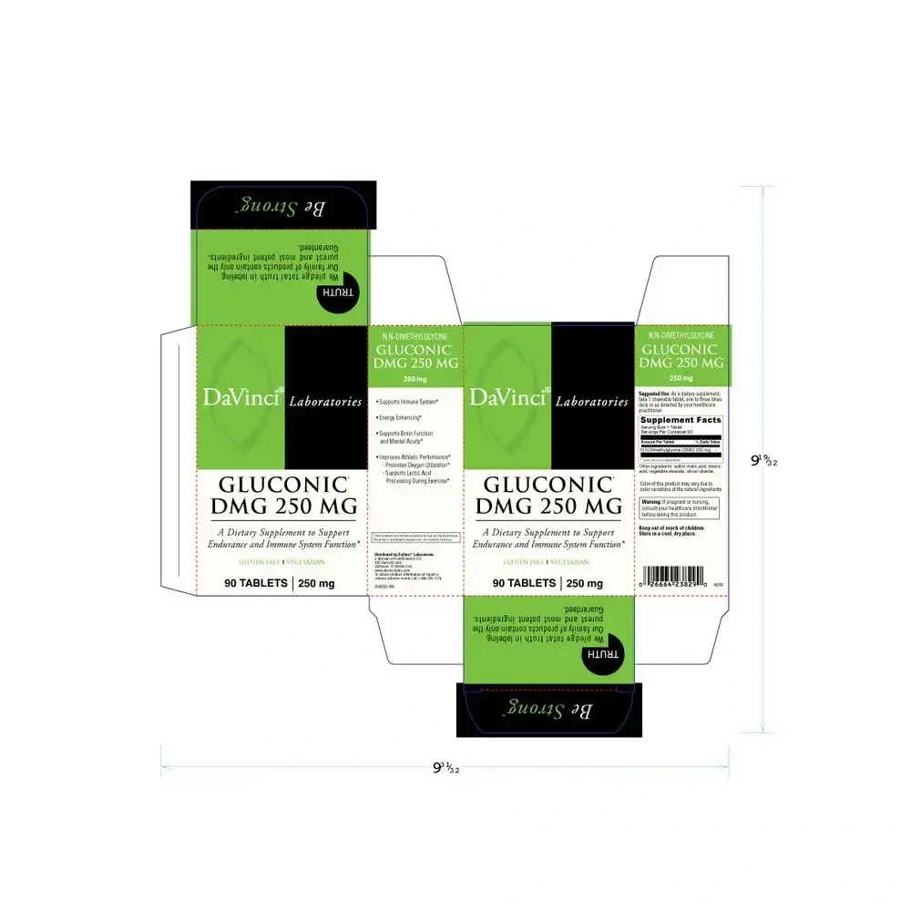 Product image for Gluconic DMG 250mg (chewable).