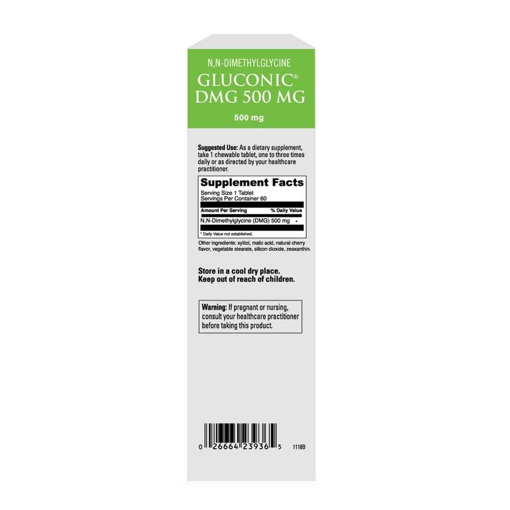 Product image for Gluconic DMG 500mg (chewable).