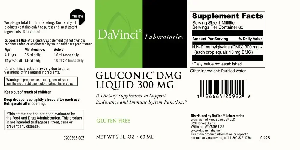 Product image for Gluconic® DMG Liquid 300mg.
