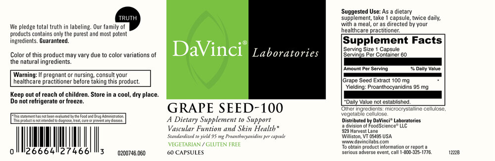 Product image for Grape Seed 100mg.