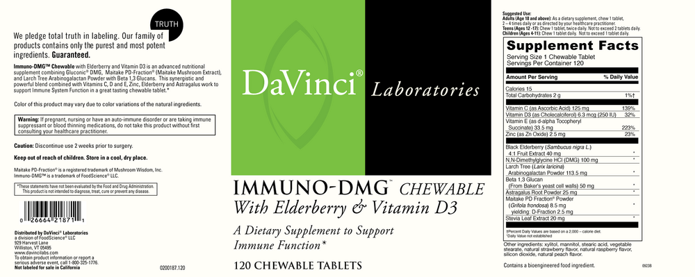 Product image for Immuno-DMG w/Elderberry and Vit D3.